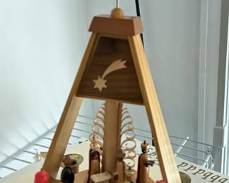 One Tier German Christmas Pyramid Nativity