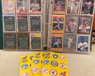 1990 Fleer MLB Team Logo Stickers and Baseball Cards