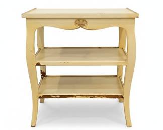 Vintage French Provincial Three-Tiered Side Table