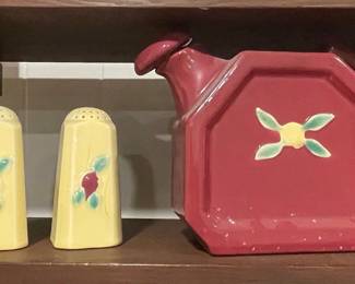 Coors Pottery Pitcher and Salt & Pepper Shakers