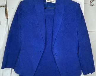 Adolph Schuman for Lilli Ann Ultrasuede Blazer and Skirt Suit