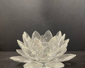  Crystal Lotus Flower Candle Holder