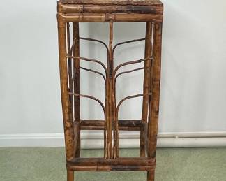 Vintage Tortoise Bamboo Plant Stand