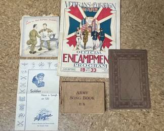 Collection of Vintage Military and Entertainment Ephemera