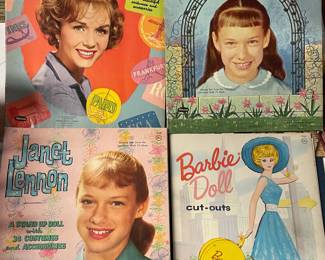 Vintage Paper Doll Books (Debbie Reynolds, Janet Lennon, Barbie)