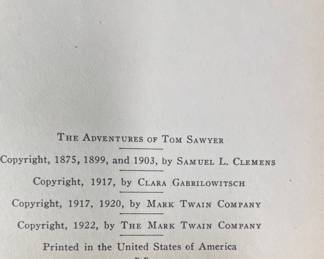 Mark Twain "The Adventures of Tom Sawyer" Books - American Artists Edition