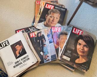 Vintage LIFE Magazine Issues, many Kennedy Family Issues