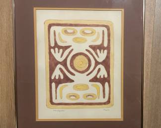 Guatemalan Abstract Watercolor Signed