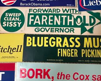 Large Collection Vintage Political Stickers 