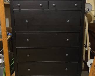 IKEA HEMNES 6-Drawer Dresser, Black-Brown