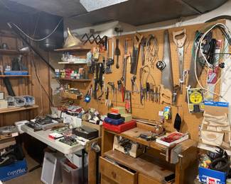 Assorted Hand Tools and Workshop Supplies
