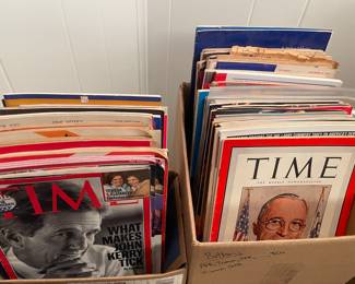 Collection of TIME Magazine Issues featuring Presidents and Political Figures