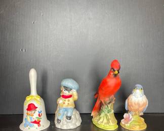 Ceramic Figurines and Bell