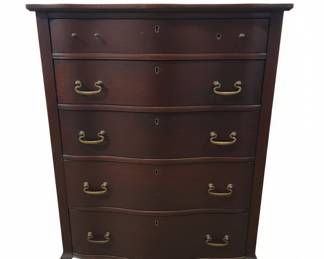 Mahogany Serpentine Chest of Drawers