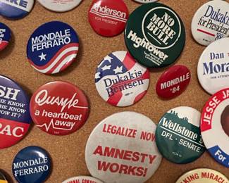 Huge Collection of Vintage Political Buttons 