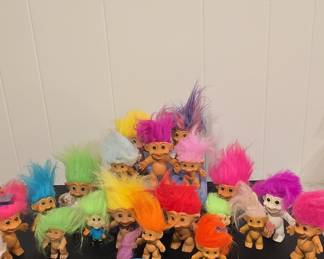 Collection of Vintage Troll Dolls 