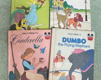 Walt Disney's "Lady and the Tramp", "Peter Pan and Wendy", "Cinderella", "Dumbo the Flying Elephant" - Random House First American Edition Children's Books (1978)