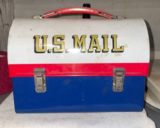 Vintage Aladdin U.S. Mail Metal Lunch Box 