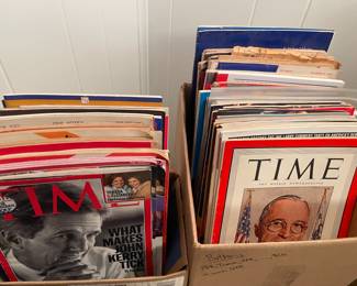Collection of TIME Magazine Issues featuring Presidents and Political Figures