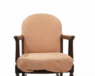 Vintage Upholstered Rocking Armchair