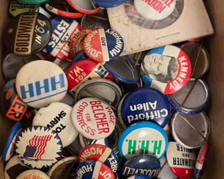 Huge Collection Political Campaign Buttons