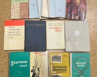 Collection of Sovietera and Lithuanian educational books and magazines
