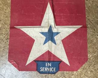 World War I or II Blue Star Service Flag