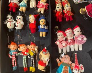 Vintage Felt and Plastic Christmas Ornaments