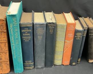 Lot of 15 Vintage Books History, Literature, Glass, and More