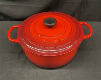 Red Le Creuset 6.7 L Dutch Oven Cast Iron Enameled  Made in France
