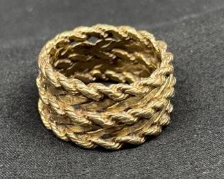  04 14k Gold Woven Ring