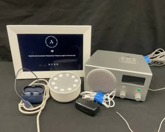Electronics Sharper Image Radio, Jabra Headphones, Boston Radio  Aura Digital Frame