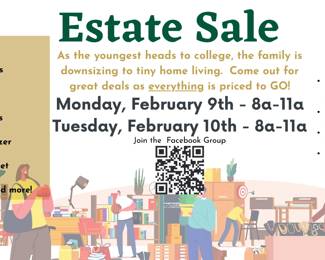 OBBS Estate Sale February 9th  10th  All Items