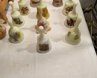 Hand painted Fenton bells