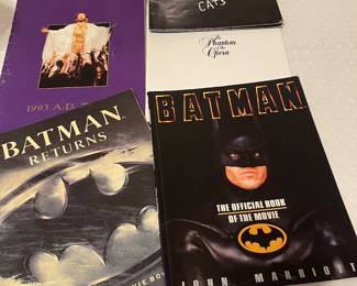 Batman and Batman Returns official movie books and playbills 