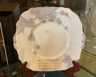 Porcelain plate Coldough floral with gold rim (6”) $21 + tax