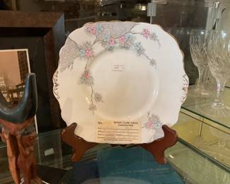 Porcelain plate Coldough floral with gold rim (6”) $21 + tax