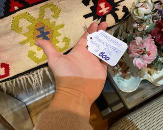 Hand made hand knotter wool rug (100” x 60”) $280 + tax 