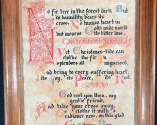 Framed Christmas Day Poem 