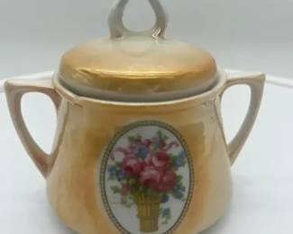 Vintage Schirnding Bavaria Germany Covered Sugar Bowl