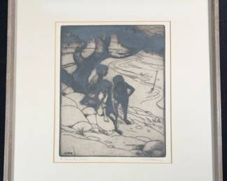 Robert Massey Penny Boys, Juarez Framed Limited Edition Print 9 25 Signed