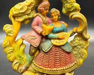 vintage, handcarved decorative wax eternal candle from Hofer Kerzen