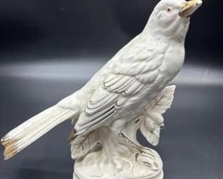 Vintage Japan Porcelain Bird Figurine Hand Painted Mid Century Collectible