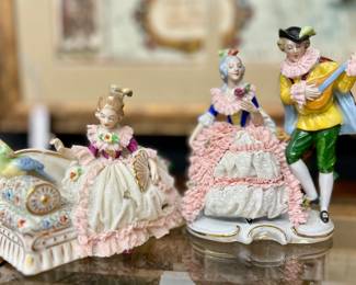 Lot #71: Antique Dresden Figurines