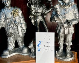 Lot #56: Send in the Clowns! Second Lot of Signed Pewter Figurines