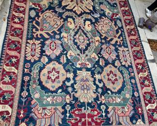 Lot #128: Hand Knotted Wool Rug