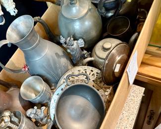 Lot #125: Antique/Vintage Pewter and Plate