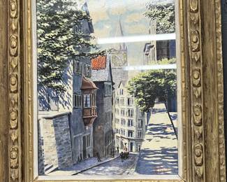 Lot #95: Original Signed Antique Framed Watercolor