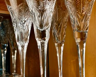 Lot #79: Set of 4 Waterford "Happiness" Champagne Flutes