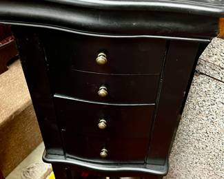 Lot #20: Standing Jewelry Cabinet (plus Costume Jewelry Collection Inside!)